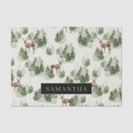 Papel De Seda Patrón sin problemas del bosque acuático