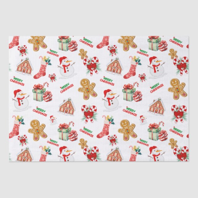 Papel De Seda Patrón sin soldadura de los navidades (Anverso)