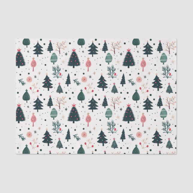 Papel De Seda Patrón sin soldadura de los navidades (Anverso)