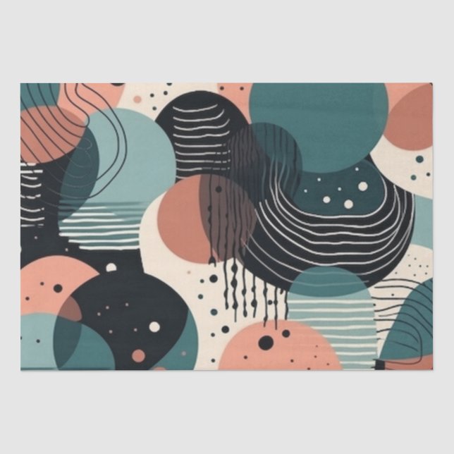 Papel De Seda Patrón sin soldadura mínimo abstracto - Geométrico (Anverso)