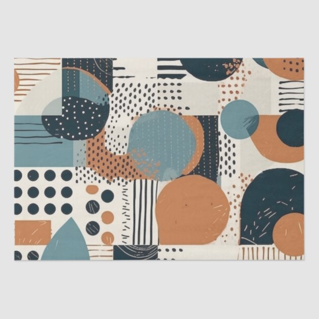 Papel De Seda Patrón sin soldadura mínimo abstracto - Geométrico (Anverso)