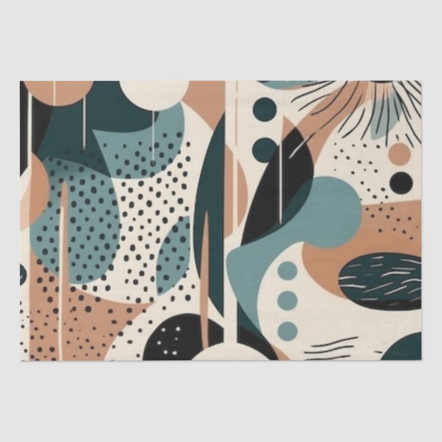 Papel De Seda Patrón sin soldadura mínimo abstracto - Geométrico (Anverso)