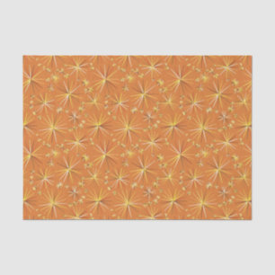 Papel De Seda Patrón sputnik de mediados de siglo, Terracotta