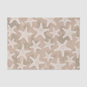 Papel De Seda Patrón Starfish Azul