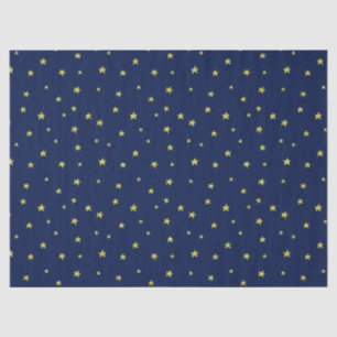 Papel De Seda Patrón Stars Midnight Blue
