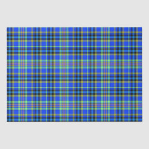 Papel De Seda Patrón Tartán moderno azul y verde