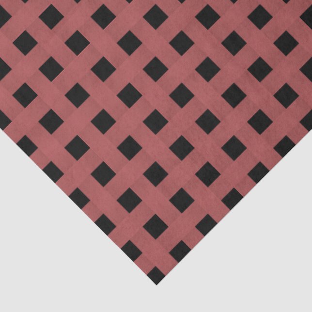 Papel De Seda Patrón tejido negro rosa (Detalle)