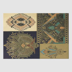 Papel De Seda patrón textil art nouveau vestido Christopher Dres