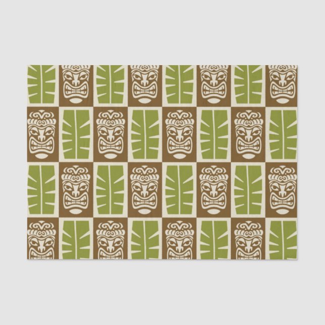 Papel De Seda Patrón Tiki (Anverso)