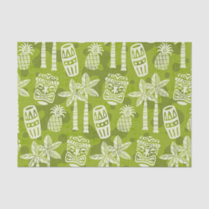 Papel De Seda Patrón Tiki Moderno de Medianos de Siglo Retro