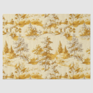 Papel De Seda Patrón Toile de Jouy de Bosque Invernal (3)