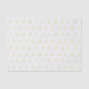 Papel De Seda Patrón tradicional de árbol de Navidad metálico do