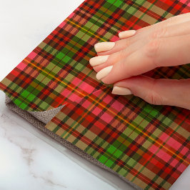 Papel De Seda Patrón tradicional de Navidades rosados-rojos