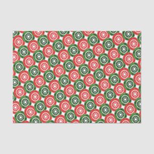 Papel De Seda Patrón tribal africano rojo y verde