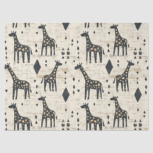 Papel De Seda Patrón tribal de jirafa boho