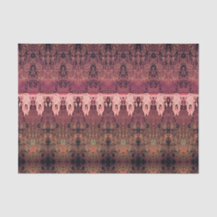 Papel De Seda Patrón tribal vintage Cráneo de toros rosados marr