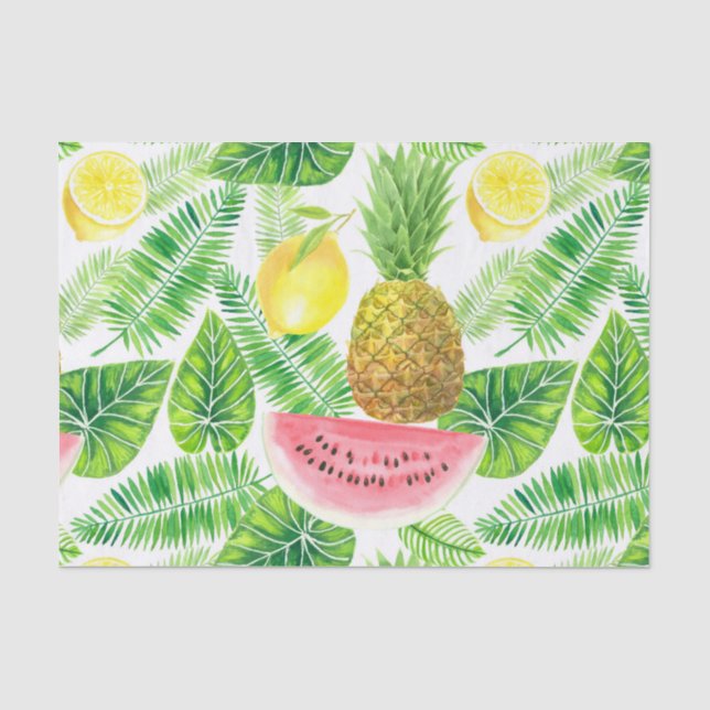 Papel De Seda Patrón tropical (Anverso)