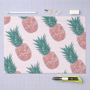 Papel De Seda Patrón Tropical de Piña