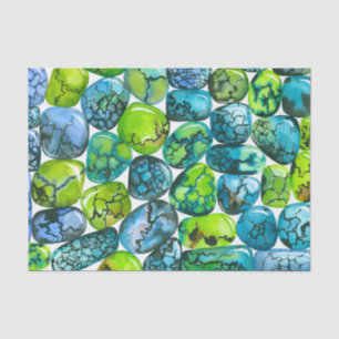 Papel De Seda Patrón turquesa