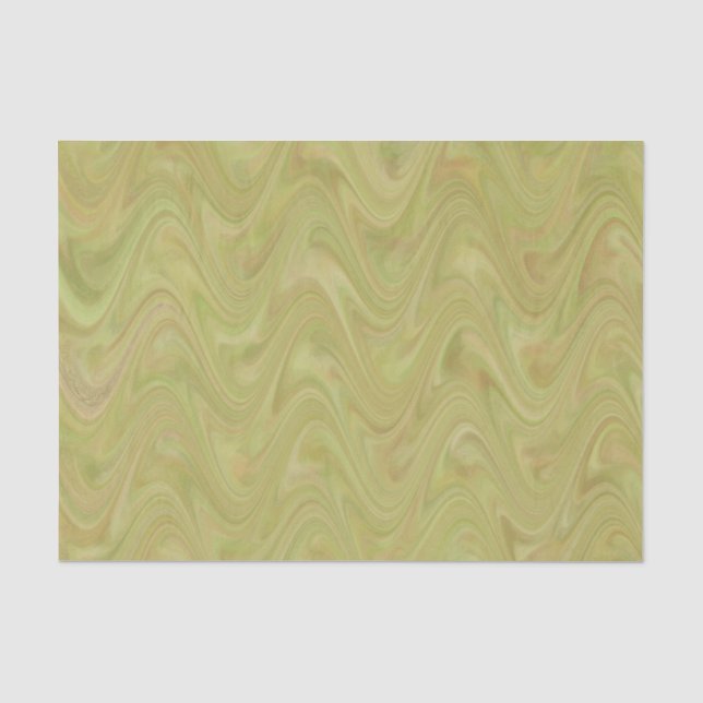 Papel De Seda Patrón Verde Marrón Mármol (Anverso)