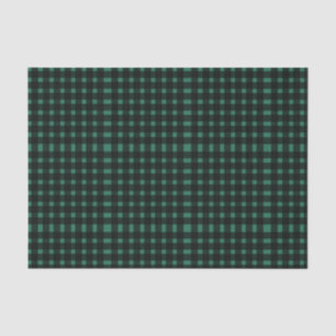 Papel De Seda Patrón verde negro de Gingham
