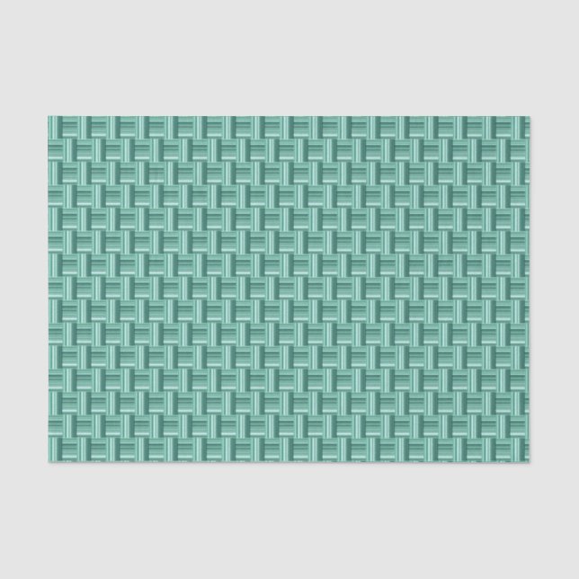 Papel De Seda Patrón verde Verde azulado único (Anverso)