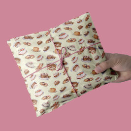 Papel De Seda Patrón Victoriano Vintage Fancy Cakes And Sweets