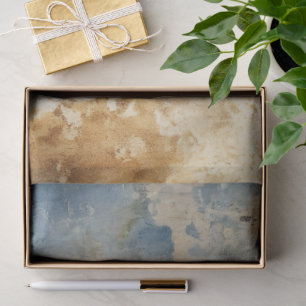 Papel De Seda Patrón vintage Blue Gold Grunge