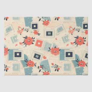 Papel De Seda Patrón Vintage de Floral y cámara (3)