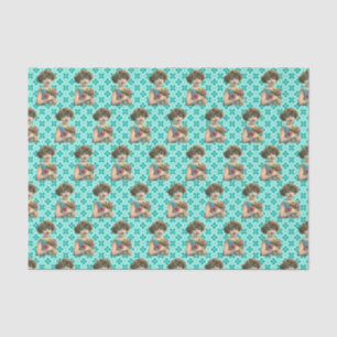 Papel De Seda Patrón vintage de las chicas de flores