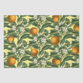 Papel De Seda Patrón Vintage de Naranja botánico Fruit Blossom