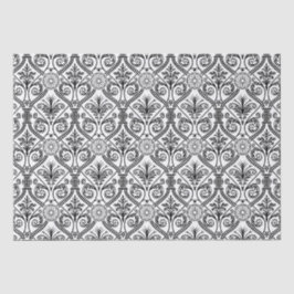 Papel De Seda Patrón vintage estilo Deco blanco negro