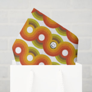 Papel De Seda Patrón Vintage Retro Sonriente No. 02