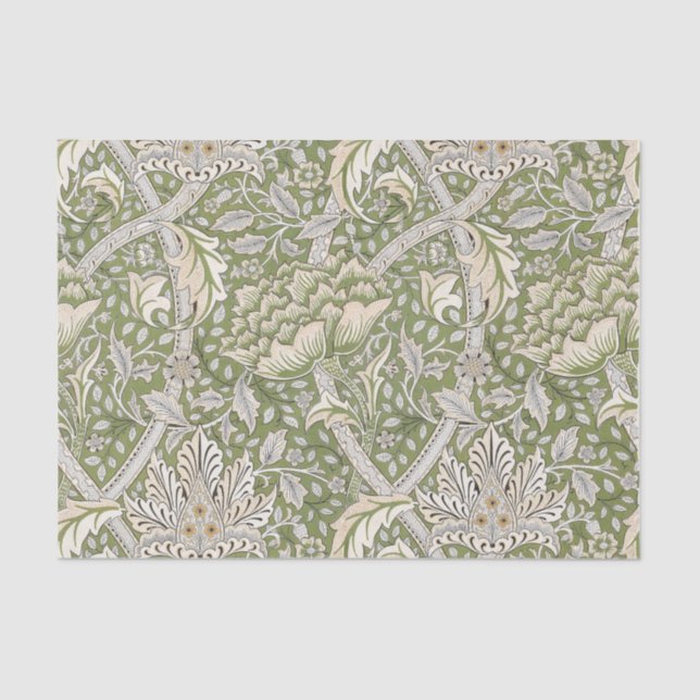 Papel De Seda Patrón Windrush (por William Morris) (Anverso)