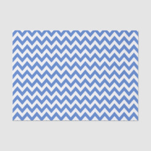 Papel De Seda Patrón ZigZag/Chevron azul