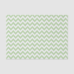 Papel De Seda Patrón ZigZag / Chevron verde sabio