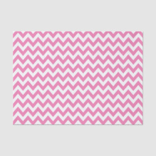 Papel De Seda Patrón ZigZag rosa / Chevron