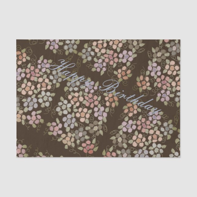 Papel De Seda Patronato de Pastel Floral (Anverso)