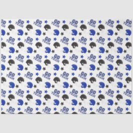 Papel De Seda Patrones azul y negro del fútbol americano