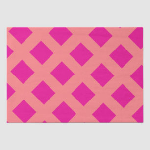 Papel De Seda Patrones de cuadros naranja rosa caliente Boho col