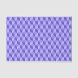 PAPEL DE SEDA PATRONES DE CUBO GEOMÉTRICO DE PURPLE BRILLANTE