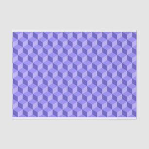 PAPEL DE SEDA PATRONES DE CUBO GEOMÉTRICO DE PURPLE BRILLANTE