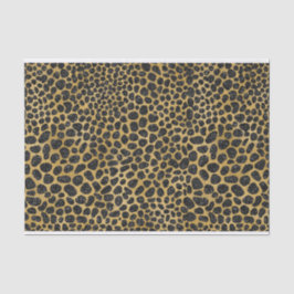 PAPEL DE SEDA PATRONES DE LEOPARO NEGRO Y ORO