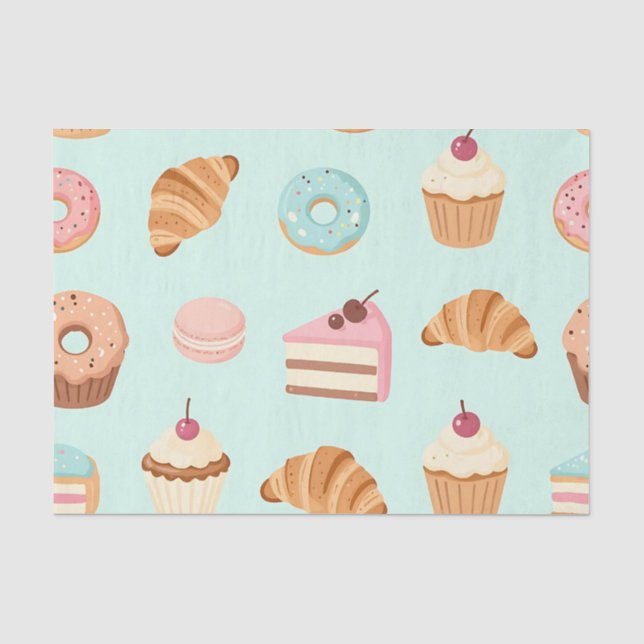 Papel De Seda Patrones de Pastelería Francesa Dulces (Anverso)