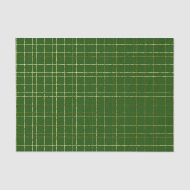 PAPEL DE SEDA PATRONES DE PLACA DE IRLANDA VERDE Y ORO (Anverso)