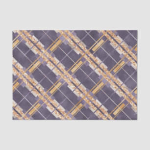 PAPEL DE SEDA PATRONES DE PLUM NARANJA GOLD PLAID