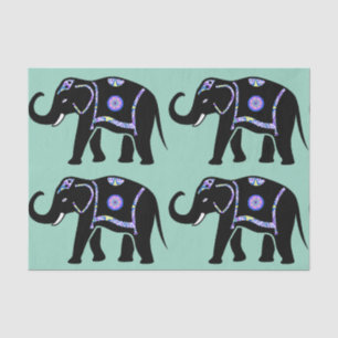Papel De Seda Patrones decorativos abstractos de animales elefan