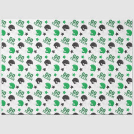 Papel De Seda Patrones verdes y negros del fútbol americano