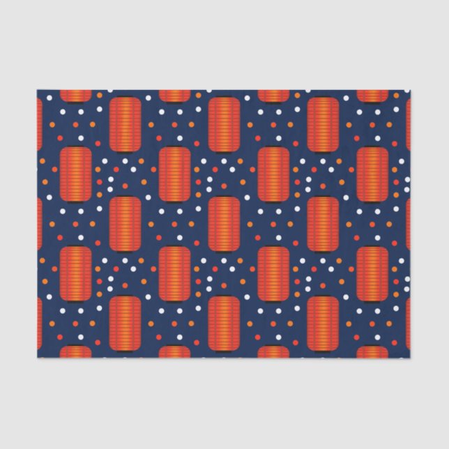 Papel De Seda Patrones y puntos de Año Nuevo de la China Roja (Anverso)