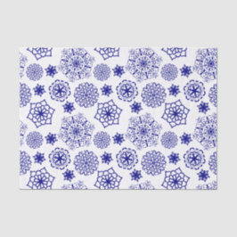 Papel De Seda Patten folclórico azul